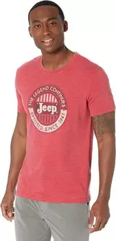 Футболка с графическим рисунком Jeep Spirited Lucky Brand, цвет Tango Red