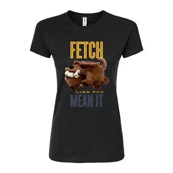 Футболка с графическим рисунком Juniors' Secret Life of Pets Fetch Licensed Character, черный