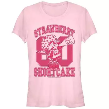 Футболка с графическим рисунком Juniors' Strawberry Shortcake 80 Collegiate Licensed Character, цвет Light Pink