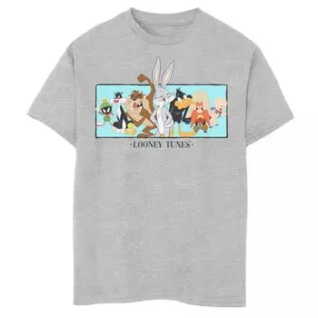 Футболка с графическим рисунком Looney Tunes Group Shot для мальчиков 8–20 лет и Husky Licensed Character