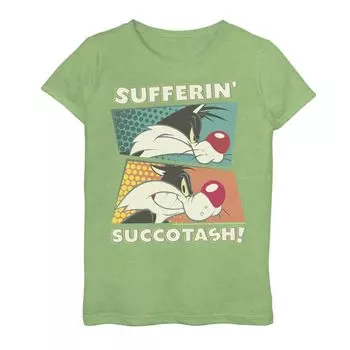 Футболка с графическим рисунком Looney Tunes Succotash для девочек 7–16 лет в упаковке Licensed Character