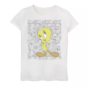 Футболка с графическим рисунком Looney Tunes Tweety для девочек 7–16 лет Licensed Character