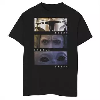 Футболка с графическим рисунком «Мандалорец Мандо Асока Грогу» для мальчиков 8–20 лет Star Wars