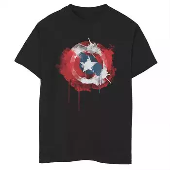Футболка с графическим рисунком Marvel Avengers Ink Shield для мальчиков 8–20 лет Licensed Character