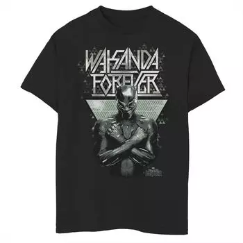 Футболка с графическим рисунком Marvel Black Panther Wakanda Forever Prism для мальчиков 8–20 лет Licensed Character
