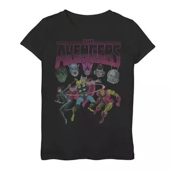 Футболка с графическим рисунком Marvel Grunge Group для девочек 7–16 лет Marvel