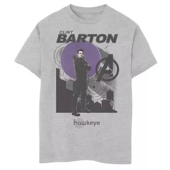 Футболка с графическим рисунком «Marvel Hawkeye Clint Barton» для мальчиков 8–20 лет Marvel