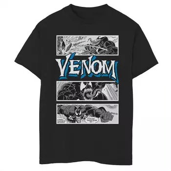 Футболка с графическим рисунком Marvel Venom для мальчиков 8–20 лет Licensed Character, черный