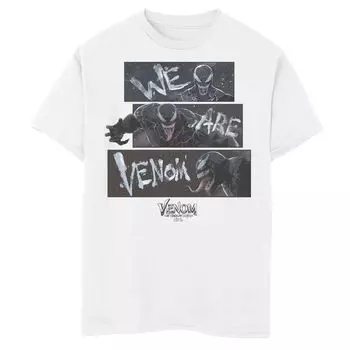 Футболка с графическим рисунком «Marvel Venom: Let There Be Carnage» для мальчиков 8–20 лет, с панелями «We Are Venom» Licensed Character