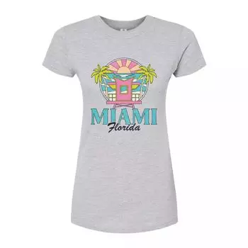 Футболка с графическим рисунком Miami Florida для юниоров Licensed Character, серый