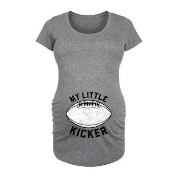 Футболка с графическим рисунком My Little Kicker для беременных Licensed Character, цвет Heather Gray