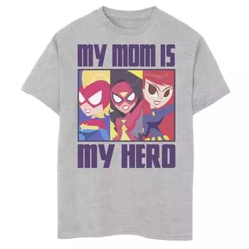 Футболка с графическим рисунком «My Mom Is My Hero» для мальчиков 8–20 лет Marvel «День матери» Marvel