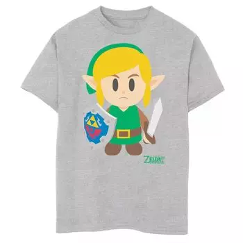 Футболка с графическим рисунком Nintendo Legend Of Zelda Links Awakening Link для мальчиков 8–20 лет с аватаром и портретом из мультфильма Licensed Character