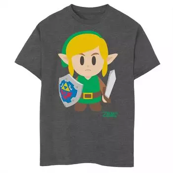 Футболка с графическим рисунком Nintendo Legend Of Zelda Links Awakening Link для мальчиков 8–20 лет с аватаром и портретом из мультфильма Licensed Character