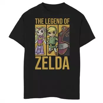 Футболка с графическим рисунком Nintendo Zelda Trio для мальчиков 8–20 лет Licensed Character