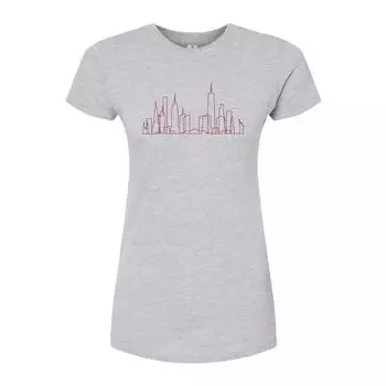 Футболка с графическим рисунком NYC Skyline для юниоров Licensed Character, серый