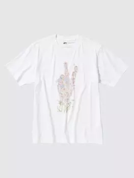 Футболка с графическим рисунком peace for all дж.у. андерсон Uniqlo, белый