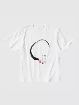 Футболка с графическим рисунком peace for all Uniqlo, цвет 00 белый