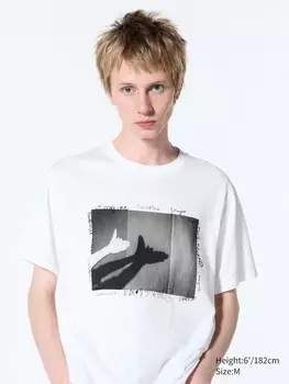 Футболка с графическим рисунком peace for all magnum Uniqlo, цвет 00 белый