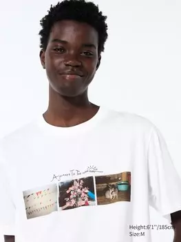Футболка с графическим рисунком peace for all magnum Uniqlo, цвет 00 белый
