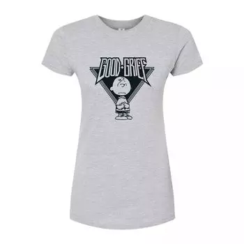 Футболка с графическим рисунком Peanuts Charlie Brown & Snoopy Good Grief для юниоров Licensed Character, серый