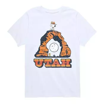 Футболка с графическим рисунком Peanuts Utah Arch для мальчиков 8–20 лет Licensed Character, белый