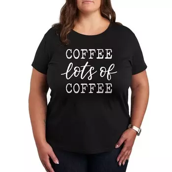 Футболка с графическим рисунком Plus Coffee Much Coffee Licensed Character, черный