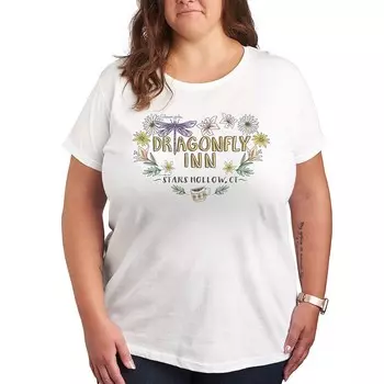 Футболка с графическим рисунком Plus Gilmore Girls Dragonfly Inn Licensed Character, белый