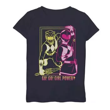 Футболка с графическим рисунком Power Rangers Go Go Girl для девочек 7–16 лет Licensed Character