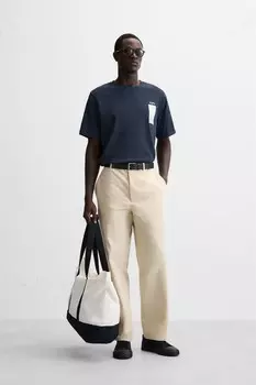 Футболка с графическим рисунком sqirl ZARA, темно-синий