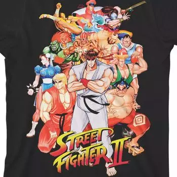 Футболка с графическим рисунком Street Fighter для мальчиков 8–20 лет, посвященная видеоиграм Licensed Character