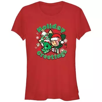 Футболка с графическим рисунком Tokidoki Holiday Greetings для юниоров Licensed Character, красный