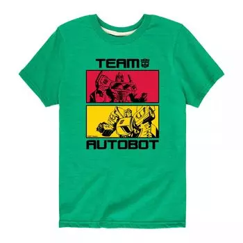 Футболка с графическим рисунком Transformers Team Autobot для мальчиков 8–20 лет Licensed Character, зеленый