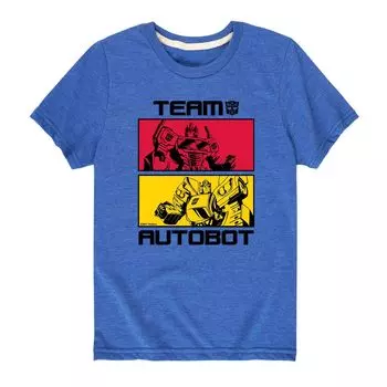 Футболка с графическим рисунком Transformers Team Autobot для мальчиков 8–20 лет Licensed Character, синий