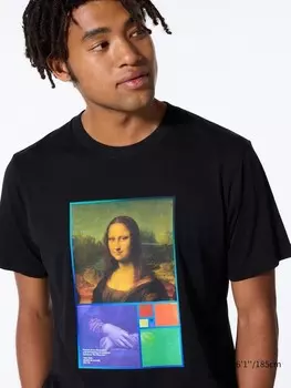 Футболка с графическим рисунком ut archive louvre Uniqlo, черный