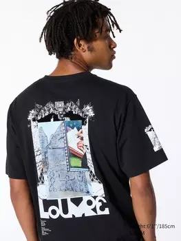 Футболка с графическим рисунком ut archive louvre Uniqlo, черный
