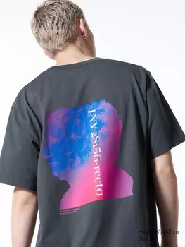 Футболка с графическим рисунком ut archive louvre Uniqlo, серый