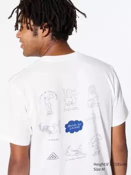 Футболка с графическим рисунком ut archive louvre Uniqlo, белый