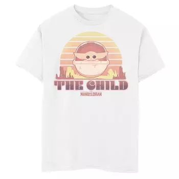Футболка с графическим рисунком в стиле ретро для мальчиков 8–20 лет, «Звездные войны», «Мандалорец», «Ребенок», он же «Малыш Йода» Star Wars