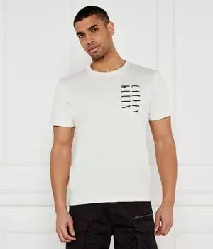 Футболка с графическим засечками в виде квадрата Regular fit Calvin Klein Jeans, экрю