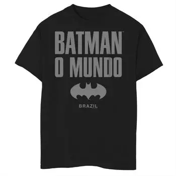 Футболка с графическим значком DC Comics Batman O Mundo для мальчиков 8–20 лет Licensed Character