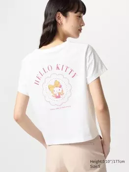 Футболка с графическими персонажами Sanrio Uniqlo, цвет 00 белый
