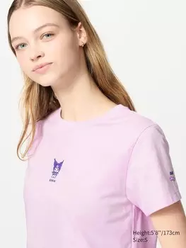 Футболка с графическими персонажами Sanrio Uniqlo, цвет 10 розовый
