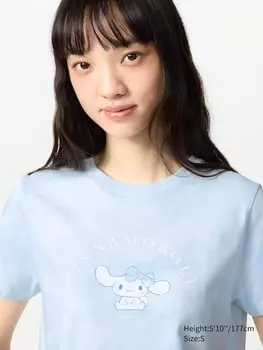 Футболка с графическими персонажами Sanrio Uniqlo, цвет 60 синий