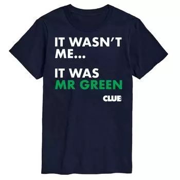 Футболка с графическими рисунками Big & Tall Clue It Was Mr Green, Blue Licensed Character, синий
