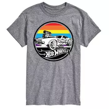 Футболка с графическими рисунками Big & Tall Flame Car Ride Hot Wheels, серый