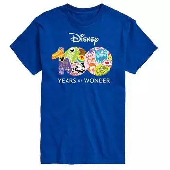 Футболка с графическими рисунками и наклейками с логотипом Disney's Big & Tall 100 Years, Blue Licensed Character, синий
