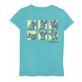 Футболка с графическими вставками Disney's Lilo & Stitch Girls 7–16 Poses Of Stitch Licensed Character