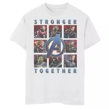 Футболка с графической панелью для мальчиков 8–20 лет «Marvel Avengers Endgame Stronger Together» Marvel
