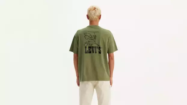 Футболка с графичным дизайном в винтажном стиле Levi's, зеленый